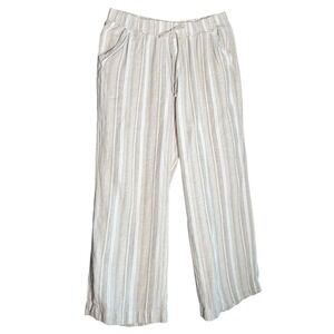 Briggs XL Women's Linen Rayon Blend Pants Boho Cottagecore Cozy